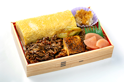 アンガス黒牛の牛すき焼＆だし巻玉子海苔弁当