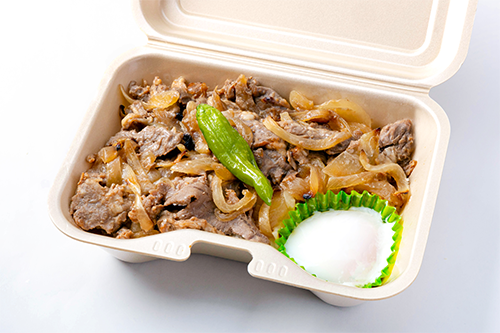 神トマトジンギスカン丼（温玉入り）