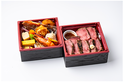 （新）低温仕上げの熟成サーロインステーキ重二段弁当